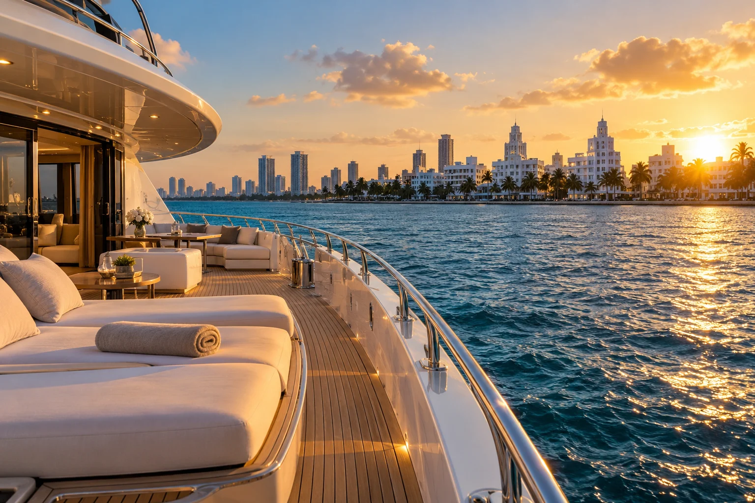 AI-created illustrative usa luxury ocean scene