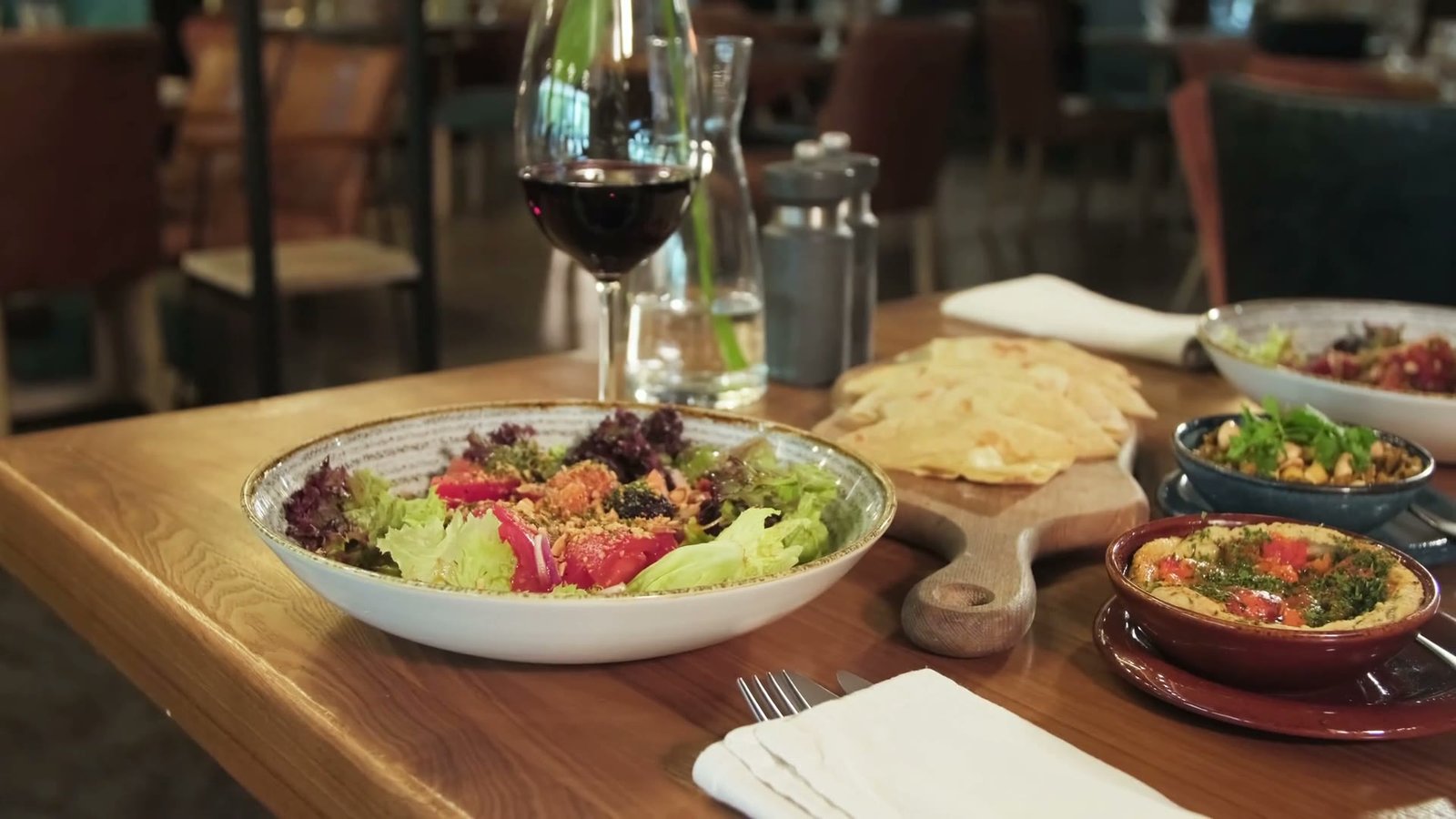 Illustrative restaurant table setting